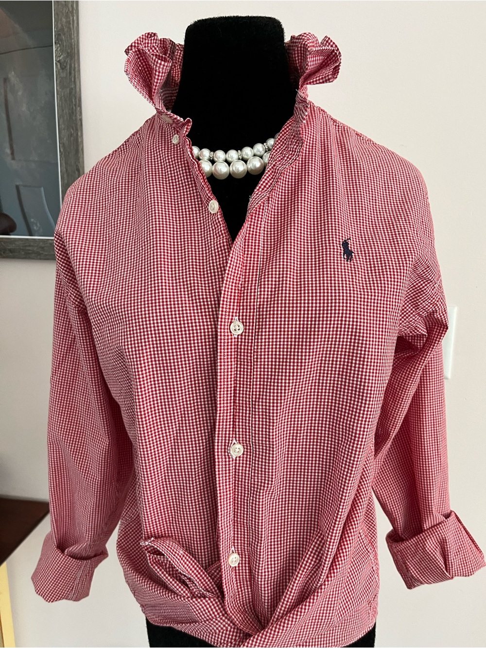 Ralph Lauren Red Gingham Button-Down Shirt - Picture 9 of 9
